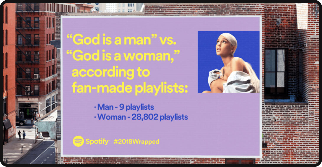 Example 1 of how Spotify uses data in advertising