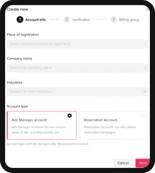 TikTok Ad account setup TikTok Ad account setup