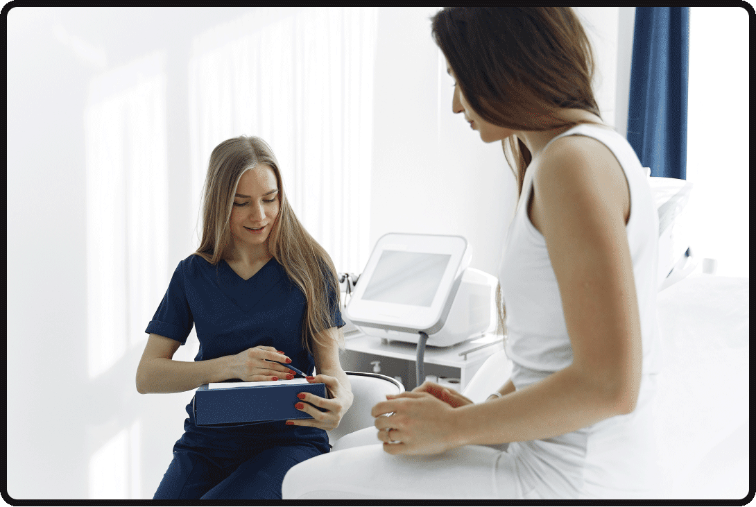 Doctor interacting with patient